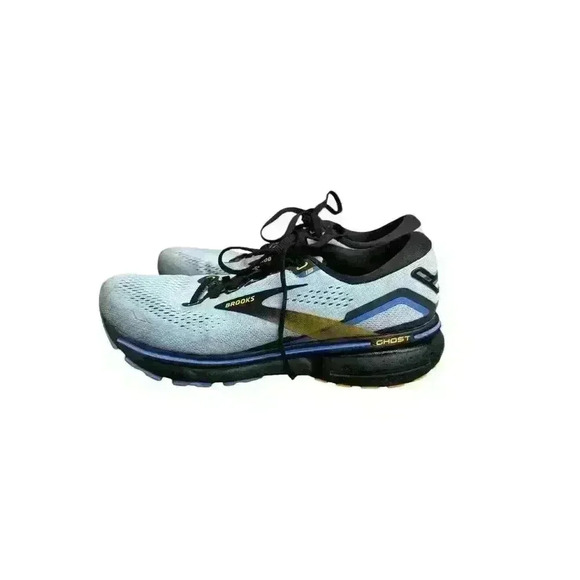 Brooks Women's Ghost 15 Neutral Running Shoe Light Blue/Black/Yellow 9 Medium - Picture 4 of 9